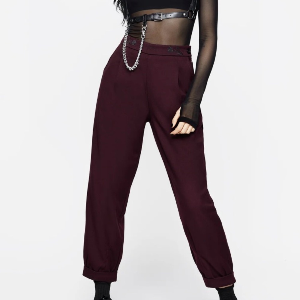 Disturbia Pleated Cuffed Pants